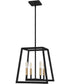 Tilly 4-light Pendant Matte Black