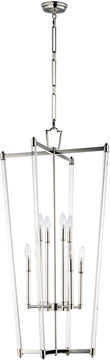 21"W Lucent 8-Light Pendant Polished Nickel