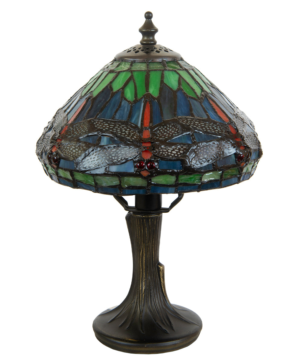 11"H Dragonfly Table Lamp Antique Brass