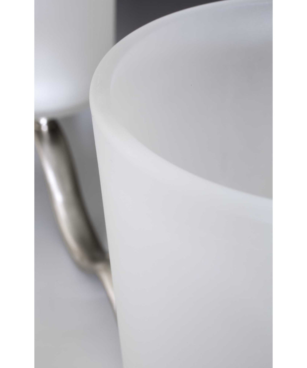 Inspire 2-Light Etched Glass Traditional Bath Vanity Light Brushed Nickel