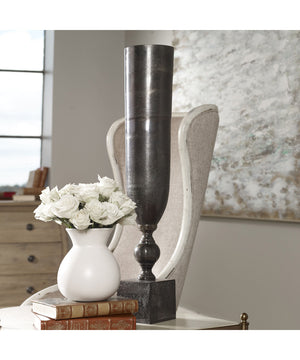 Kaylie Black Nickel Vase