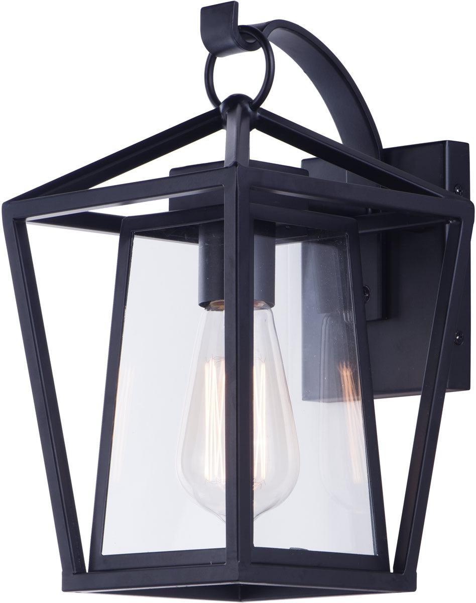 12"H Artisan 1-Light Outdoor Wall Mount Black