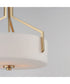 Dart 3-Light Pendant Satin Brass