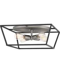 Fulton 4-Light Medium Flush Mount in Aged Zinc