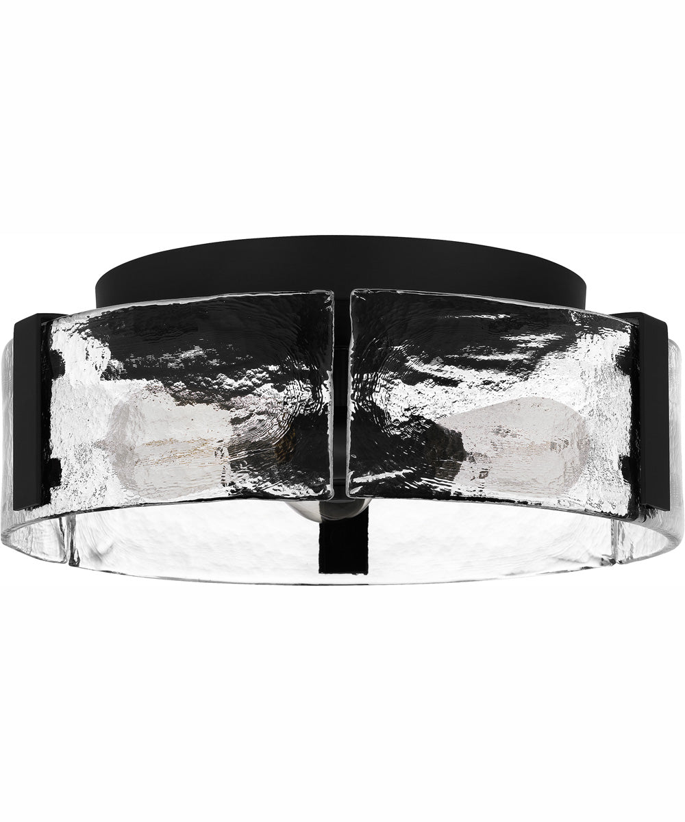 Quoizel Flush Mount Medium 3-light Flush Mount Matte Black