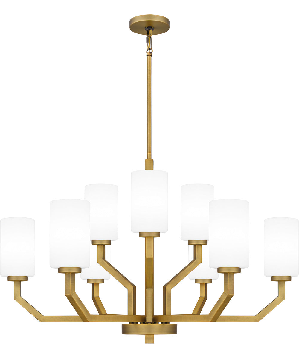 Cavalier 9-light Chandelier Aged Brass