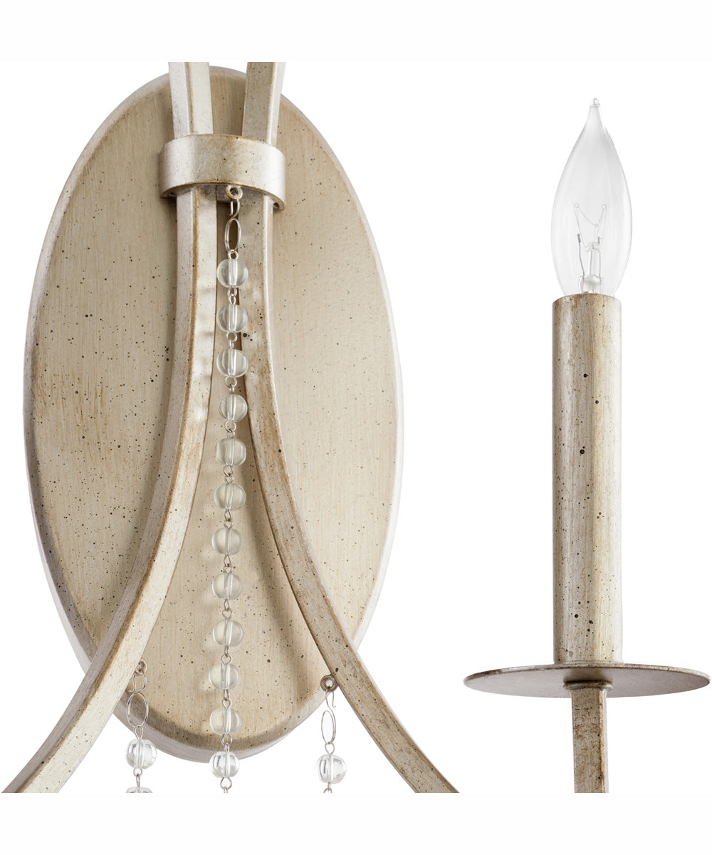 Malin 2-light Wall Mount Light Fixture Antique Silver