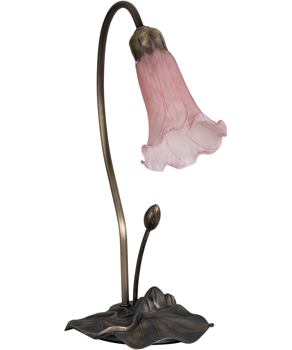 16" High Pink Pond Lily Accent Lamp