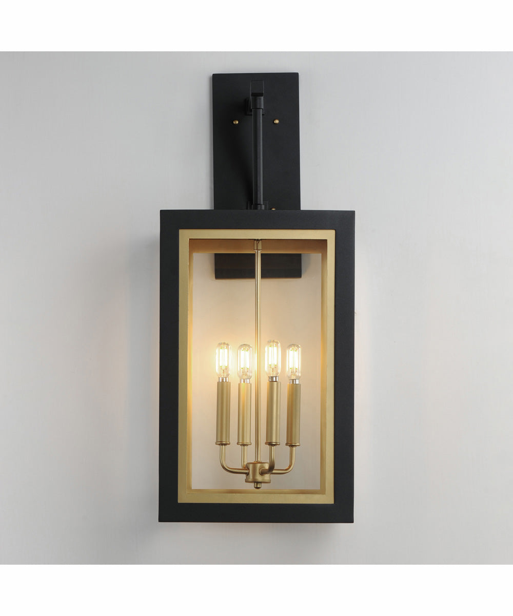 Neoclass 4-Light Outdoor Wall Sconce Black / Gold