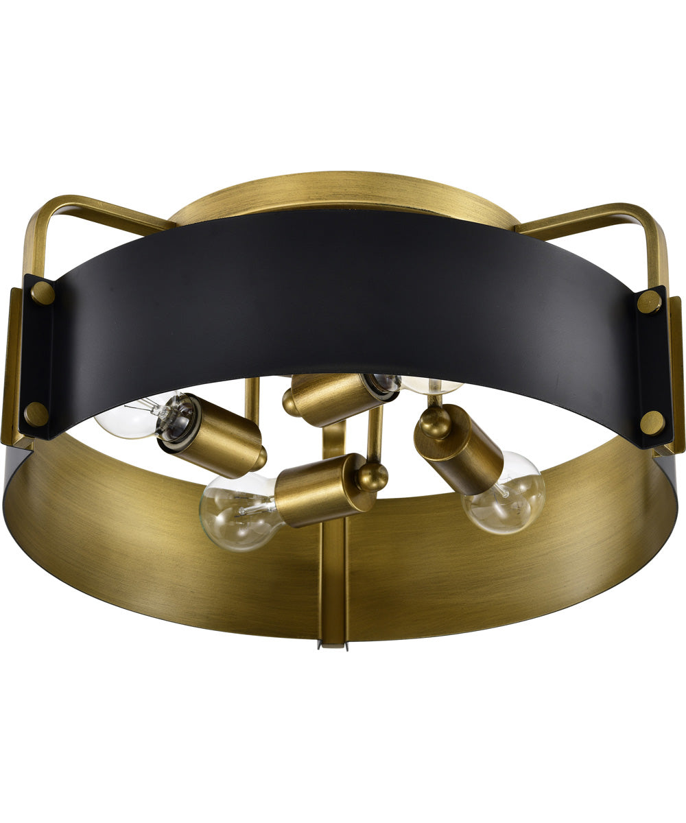 Altos 4-Light Close-to-Ceiling Matte Black