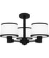 Kylen Extra Large 3-light Semi Flush Mount Matte Black