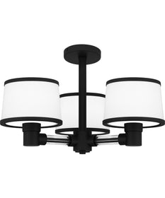 Kylen Extra Large 3-light Semi Flush Mount Matte Black