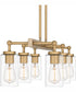 Kelleher Small 6-light Island Light Nouveau Painted Weathered Brass