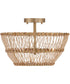 Wren 3-Light Semi-Flush Matte Brass