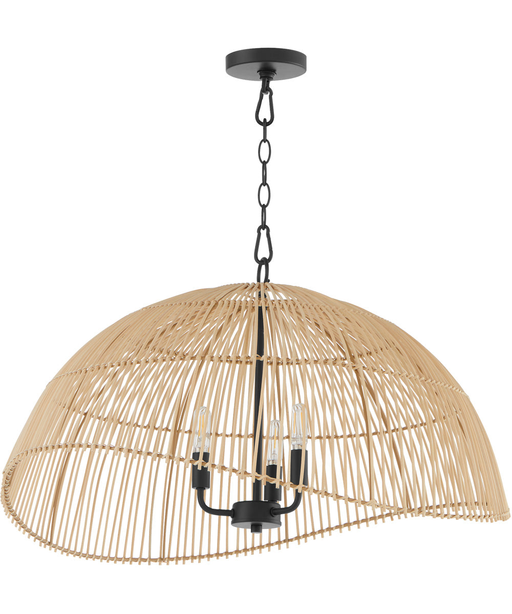 3-light Pendant Matte Black