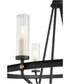 Empire 6-light Chandelier Textured Black w/ Aged Brass