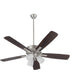52" Ovation 3-light LED Ceiling Fan Satin Nickel