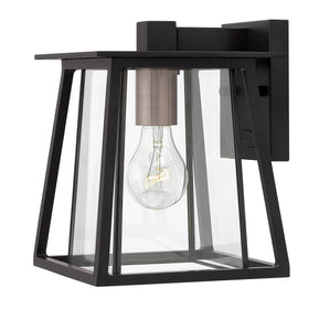 10"H Walker 1-Light Mini Outdoor Wall Light in Black