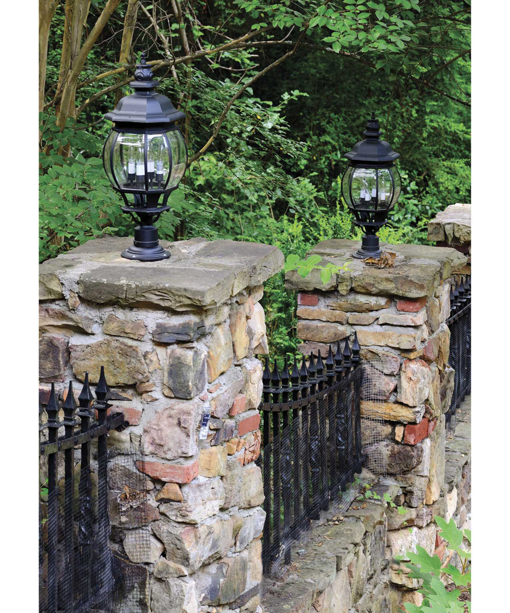 Pedestal Mount for Outdoor Lanterns Textured Black