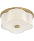 Delaney 2-Light Medium Flush Mount in Heritage Brass
