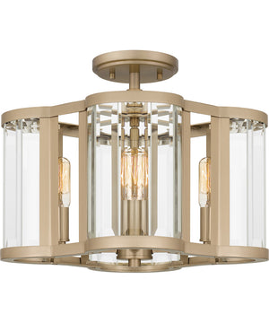 Quoizel Semi-Flush Mount Medium 4-light Semi Flush Mount Bronze Gold