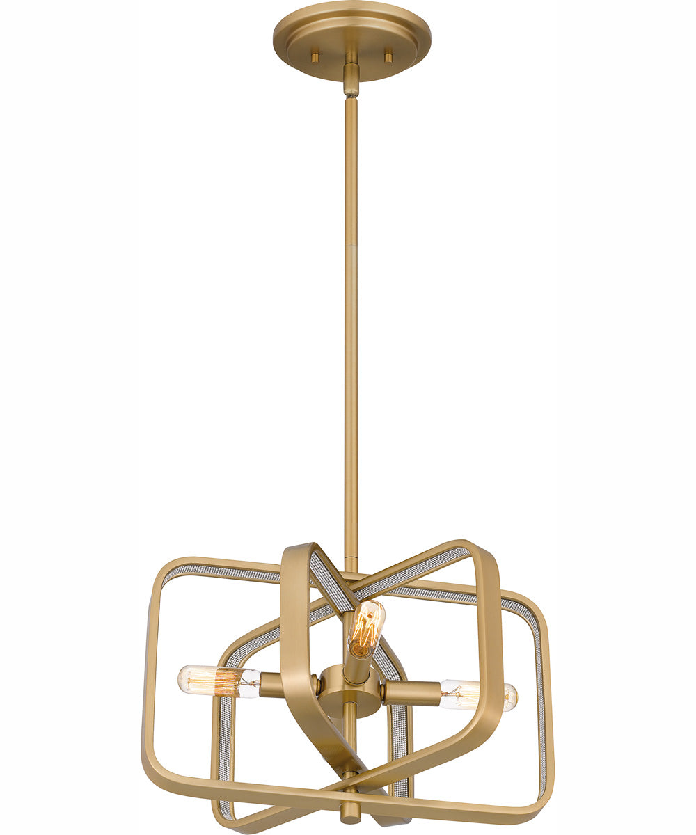 Dupree 4-light Pendant Brushed Weathered Brass