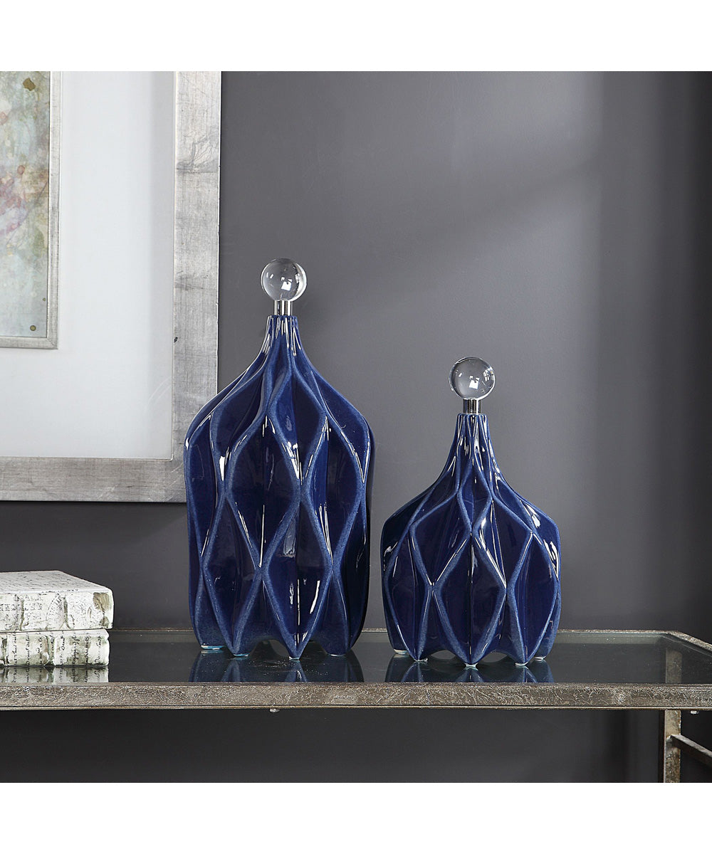 Klara Geometric Bottles, Set of 2