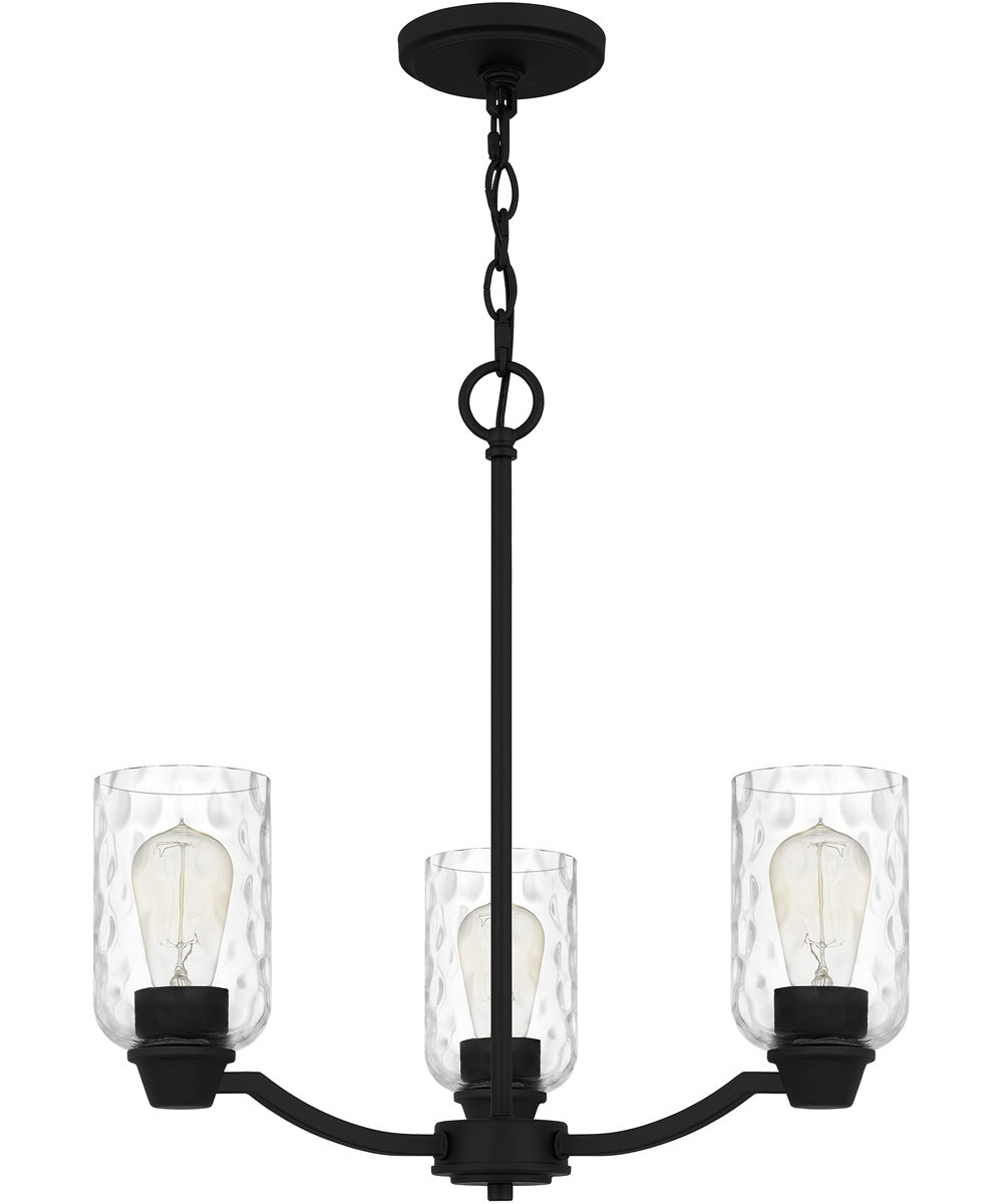 Acacia 3-light Chandelier Matte Black