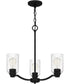 Acacia 3-light Chandelier Matte Black