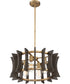 Cordelia 4-light Pendant Aged Brass