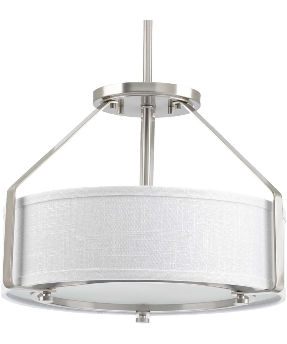 Ratio 3-Light 16" Semi-Flush Mount Brushed Nickel