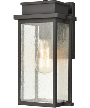 Braddock 1-Light Outdoor Sconce Architectural Bronze/Seedy Glass Enclosure