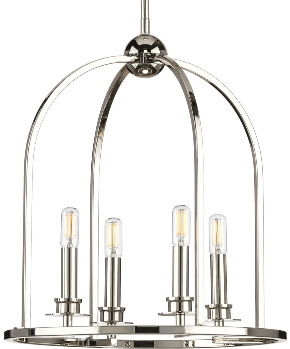 Seneca 4-Light Farmhouse Pendant Light Polished Nickel