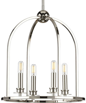 Seneca 4-Light Farmhouse Pendant Light Polished Nickel