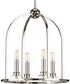 Seneca 4-Light Farmhouse Pendant Light Polished Nickel