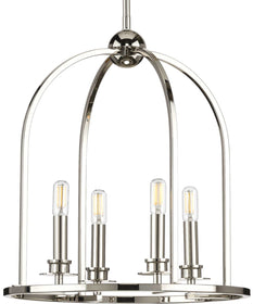 Seneca 4-Light Farmhouse Pendant Light Polished Nickel