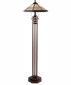 Assyrian 2-Light Assyrian Floor Lamp A/Bronze