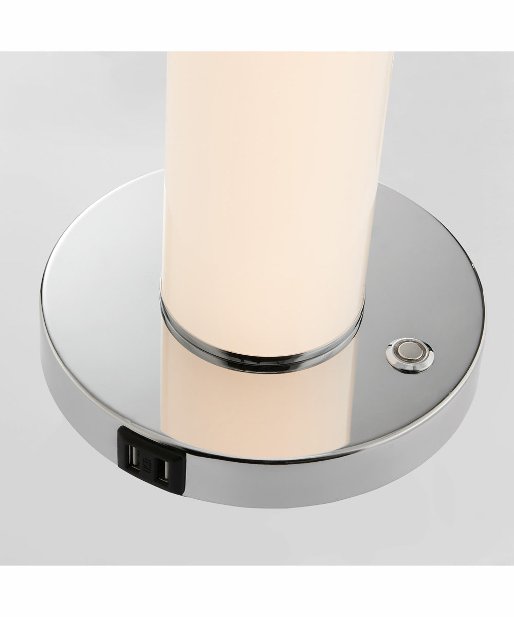 Quilla 1-Light Table Lamp With Led Frost Acrylichrome/ White