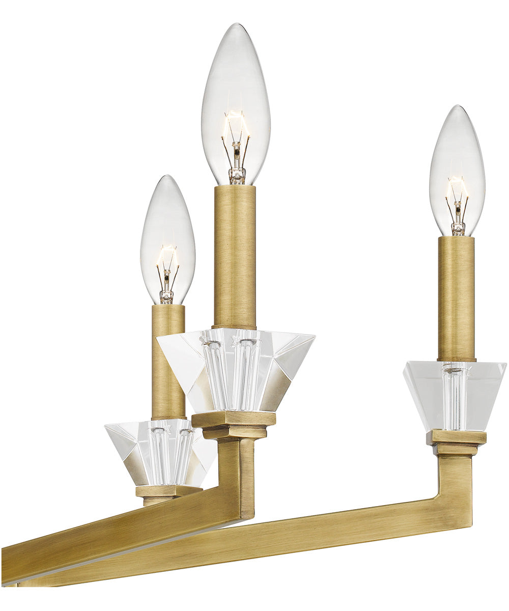 Lottie 6-light Chandelier Aged Brass