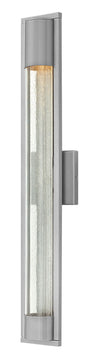 29"H Mist 1-Light Large Outdoor Wall Light in Titanium