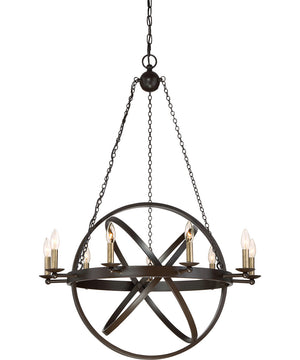 Eons 9-light Chandelier Western Bronze
