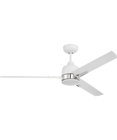 52" Fuller 1-Light Ceiling Fan (Blades Included) White/Polished Nickel