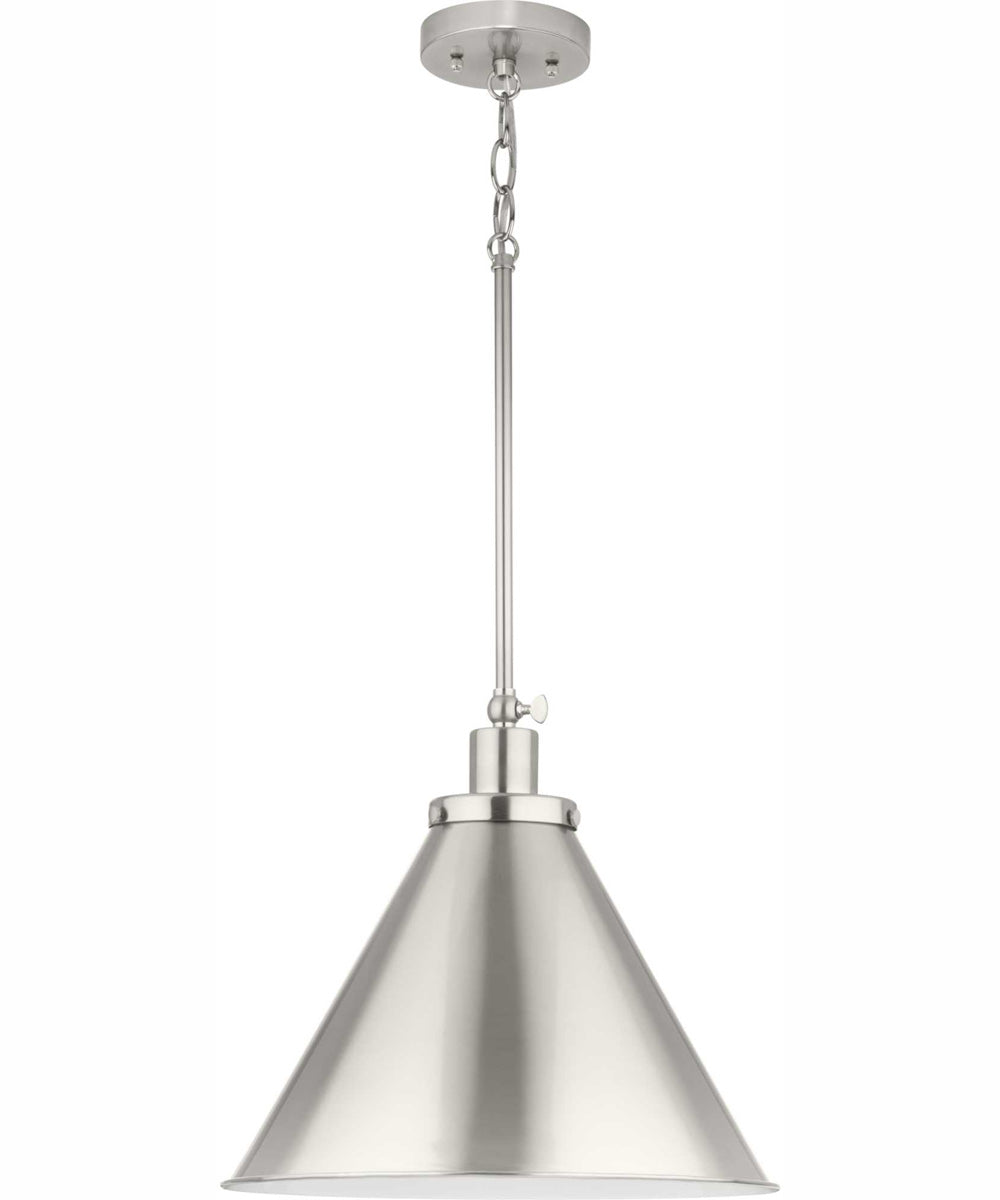 Hinton 1-Light Modern Farmhouse Pendant Brushed Nickel