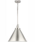 Hinton 1-Light Modern Farmhouse Pendant Brushed Nickel