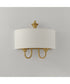 Bongo 1-Light Wall Sconce Natural Aged Brass