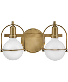 Somerset 2-Light Vanity in Heritage Brass