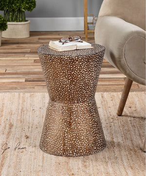 20"H Cutler Drum Shaped Accent Table
