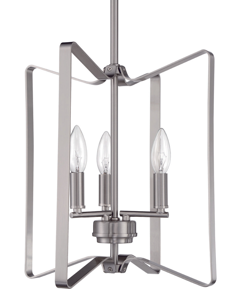 Shayna 3-Light Foyer Brushed Polished Nickel