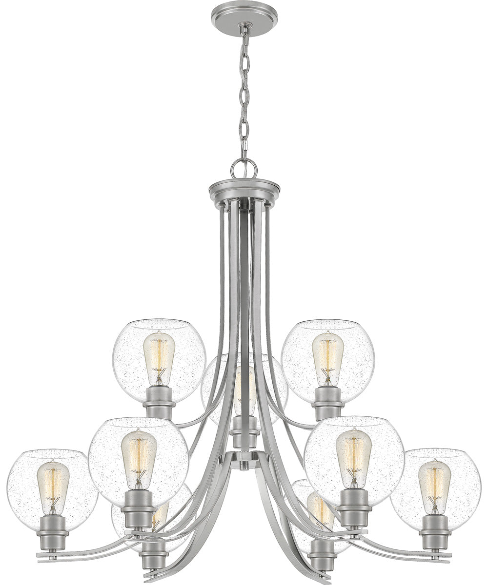 Pruitt 9-light Chandelier Brushed Nickel