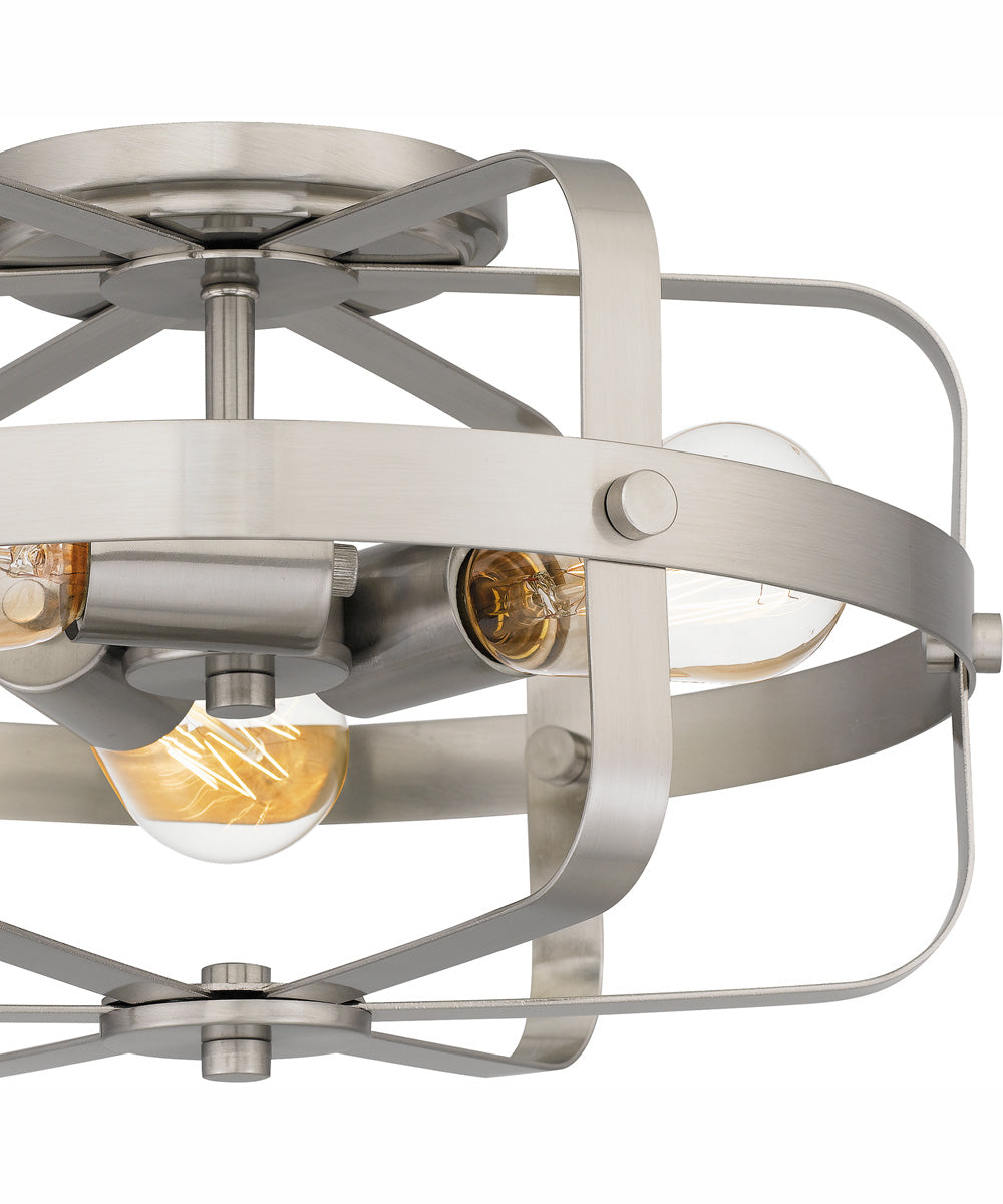 Quoizel Flush Mount Medium 3-light Flush Mount Brushed Nickel